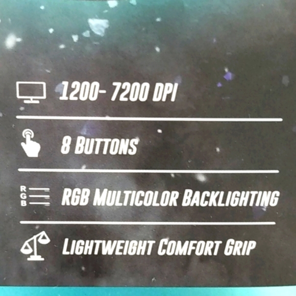 ALTEC LANSING GM300 BLACK RGB 8 BUTTON ERGONOMIC GAMING MOUSE NWT - Picture 2 of 7